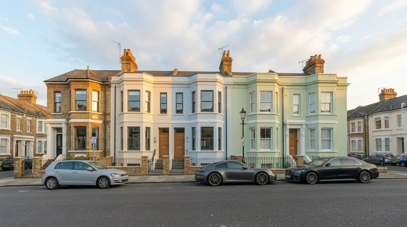 Luxury property development at dusk